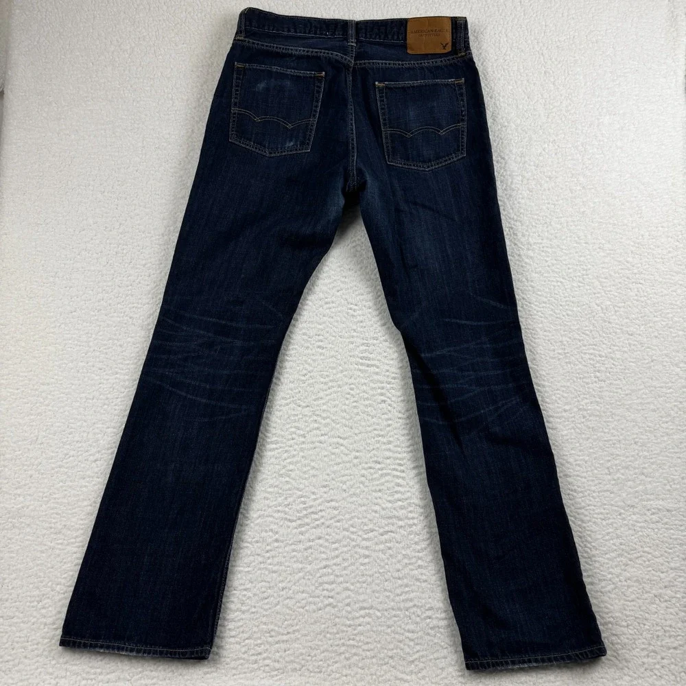 American Eagle Original Straight Jeans Mens 32x34 Blue Denim Cotton